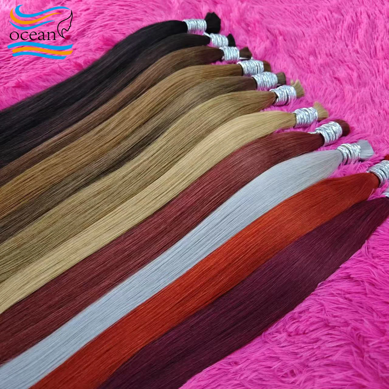 샤인헤어 레미 인모 100% 천연 생모 무가공 베트남산 벌크 인모 붙임머리