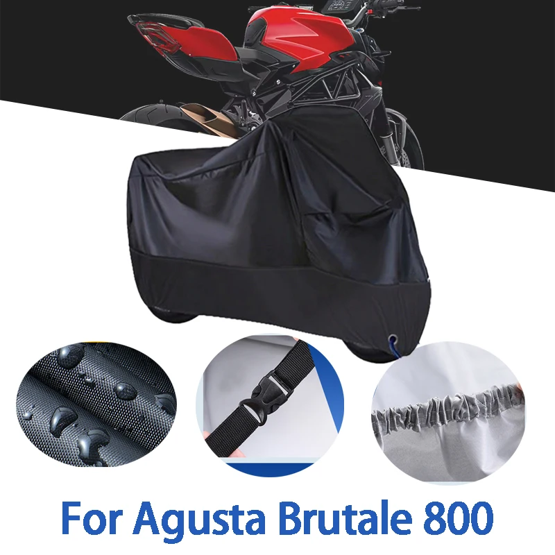 

Motorcycle Full Covers For Agusta Brutale 800 Car Outdoors Sun Protection Dust No Ear Thickened Oxford Clothcover Accessories