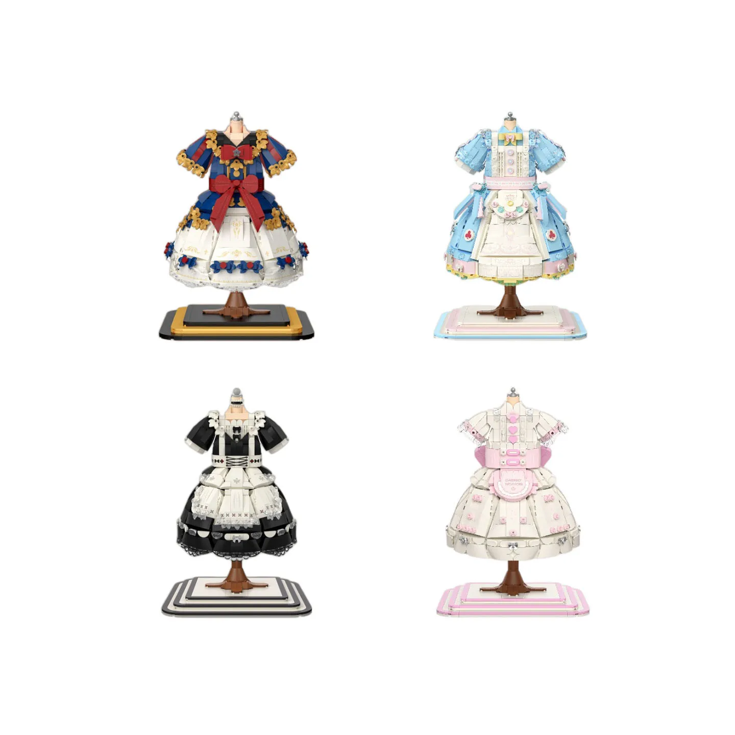 Idea Lovely Lolita Maid Skirt Princess Dress Mini Block Model Construction Building Brick Toys Collection For Girls Gifts