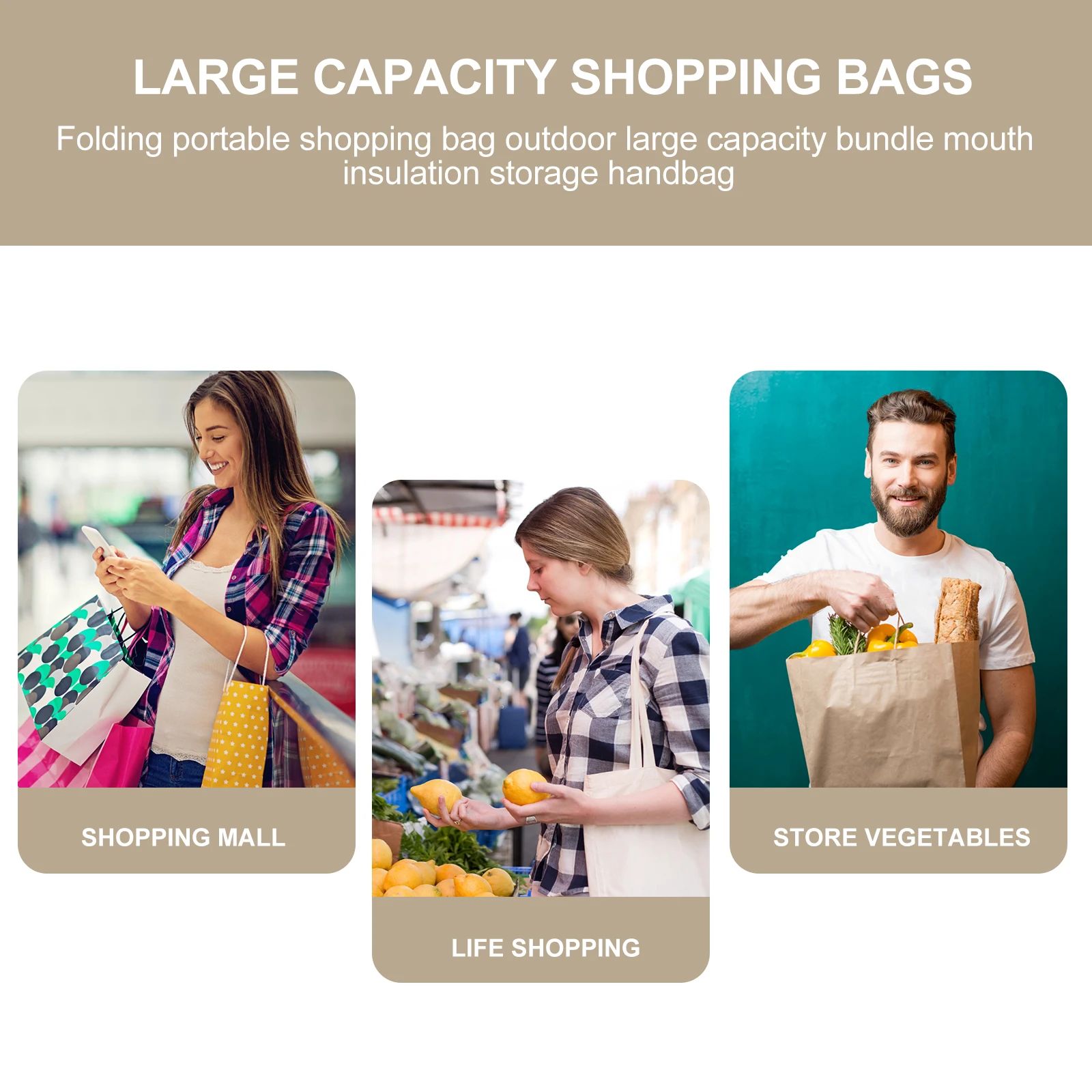 

Mesh Grocery Large Capacity Shopping Pouch Vegetable Fruit Storage Bag Reusable Foldable Lightweight Tote Bag For Travel