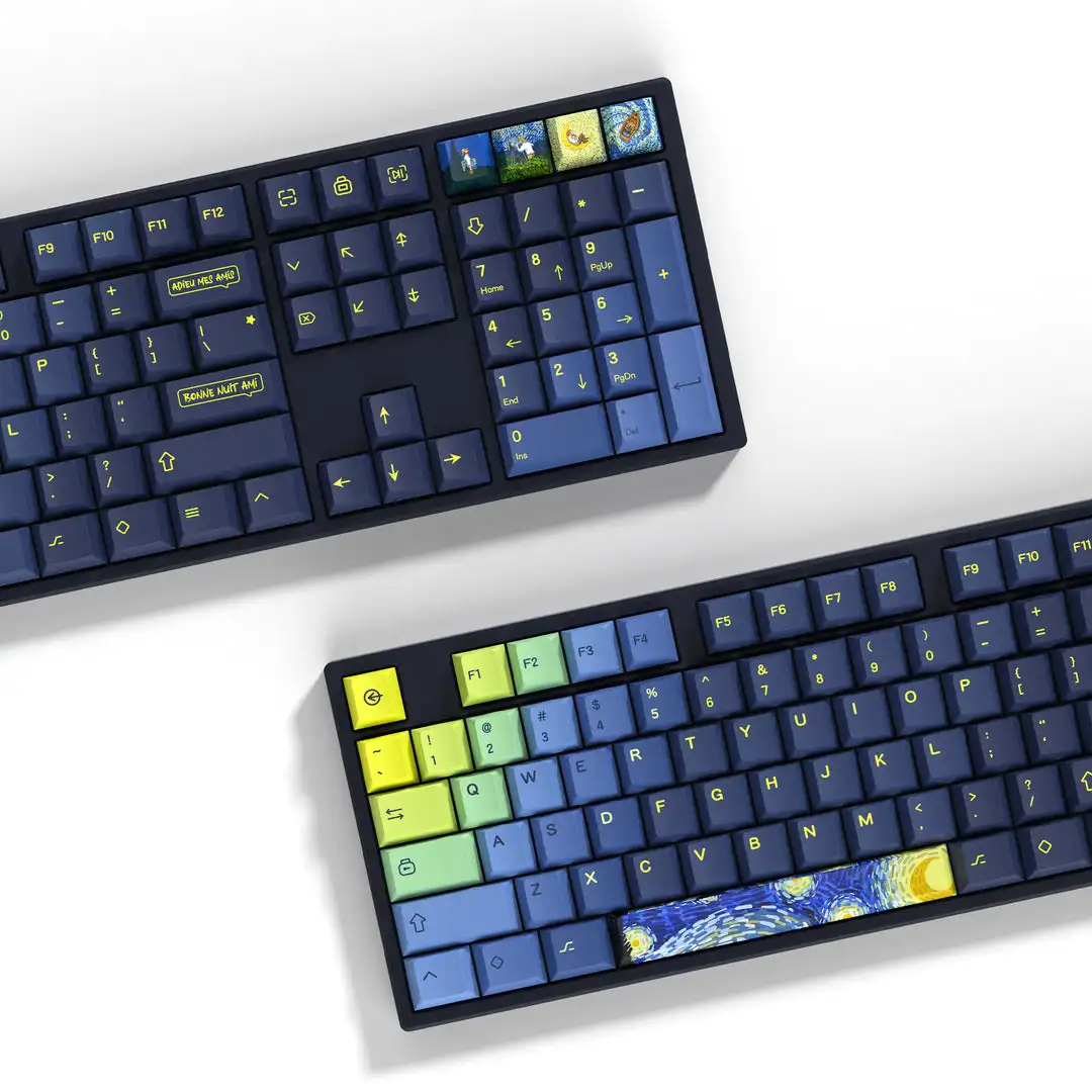 Imagem -04 - Cinco Lados Dye Sublimação Pbt Keycap Starry Night Perfil Keycaps para Gateron Switches mx Teclado Gaming 131 Chaves