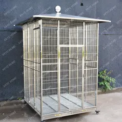 Stainless Steel Bird Cage Tiger Skin Xuanfeng High-End Thickening Encryption Villa Parrot Cage Outdoor Display Large Cage