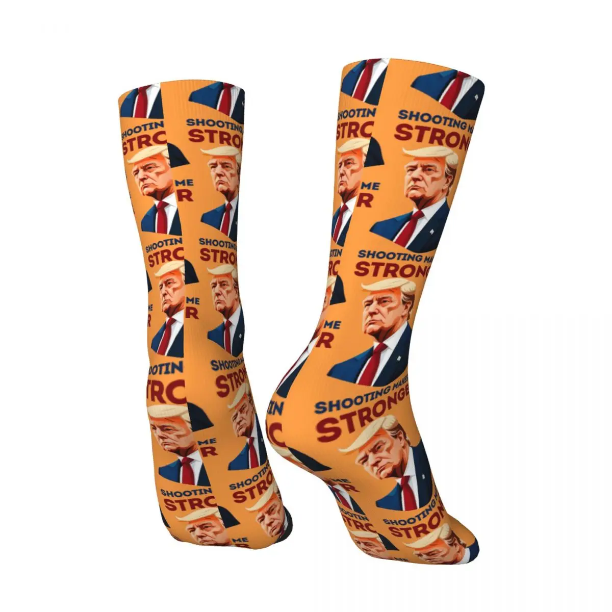 Happy Funny Donald Trump Men's Socks Vintage Harajuku T-Trump Hip Hop Novelty Pattern Crew Crazy Sock Gift Printed