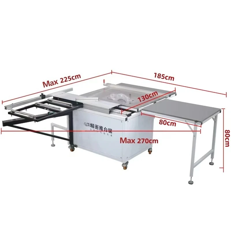High Precision Radial Saw Table Woodworking Machine Multifunctional Woodworking Sliding Wood Table Saw