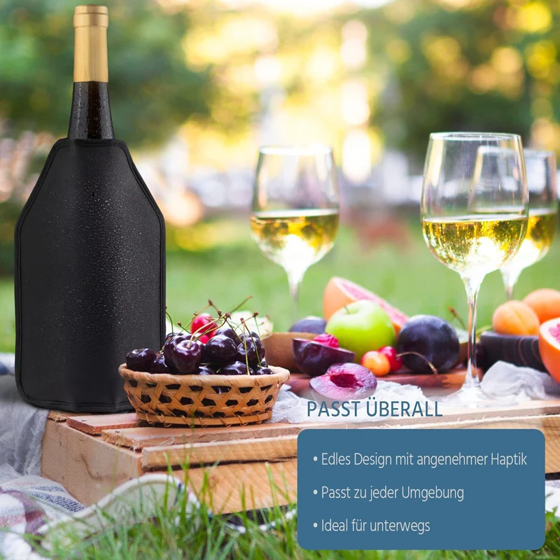 Wine Cooling Holder Ice Bag Jelly Picnic Beverage Nylon Wine Cooler Sleeve Soft Drink Rack Bar Tool Champagne Wine Bottle Covers