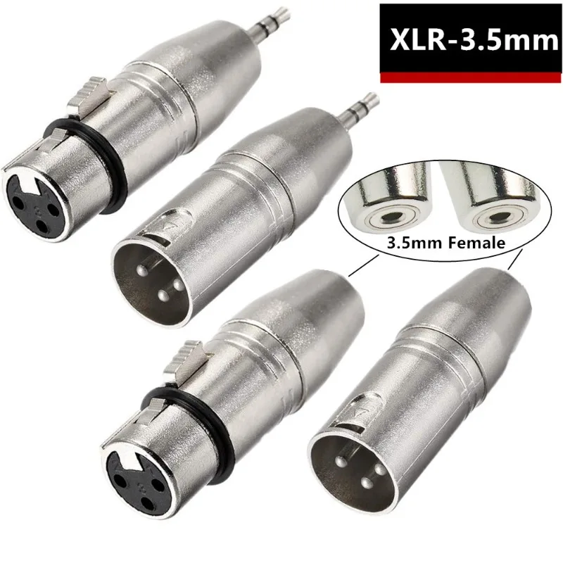 

Mixer Camera Microphone 3.5mm Male/Female To Large Three Core Balanced XLR Canon Male and Female Audio Head