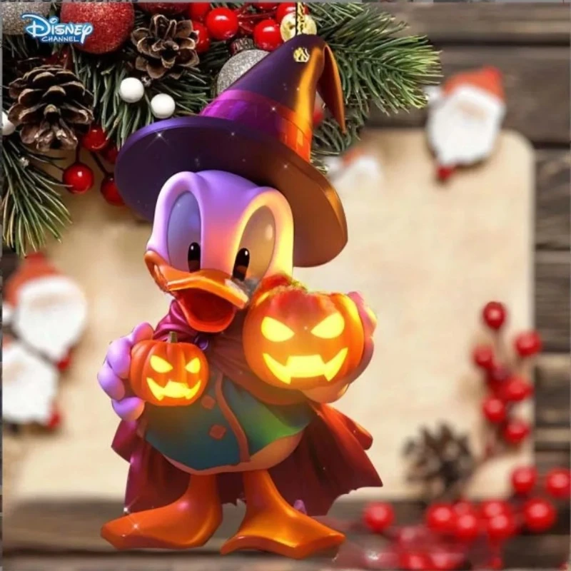 Disney Halloween Donald Duck Pendant 2024 New Anime Character Kawaii Accessories Christmas Party Home Decoration Toys