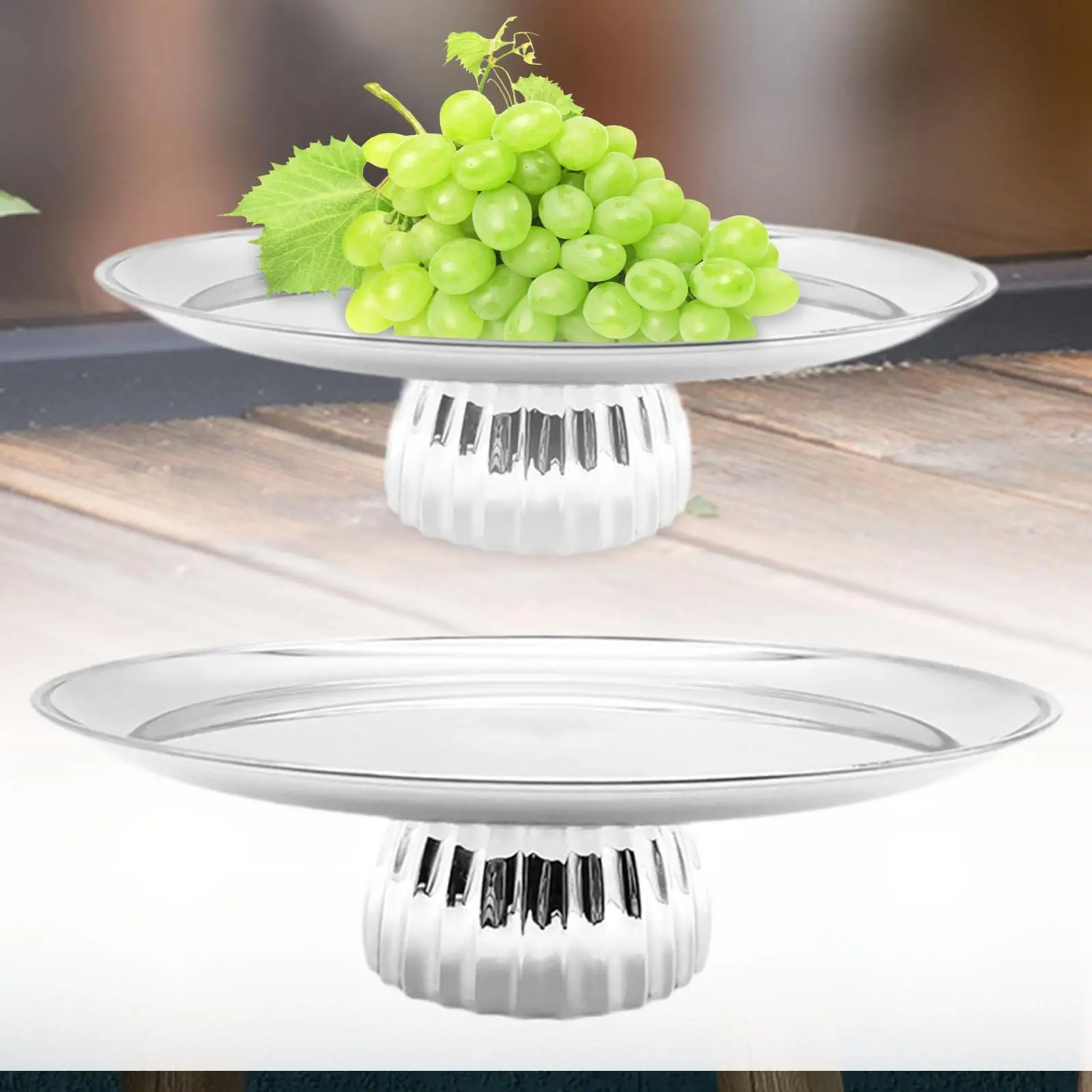 

Footed Fruit Plate Appetizer Tray Display Stand for Wedding Events Holiday