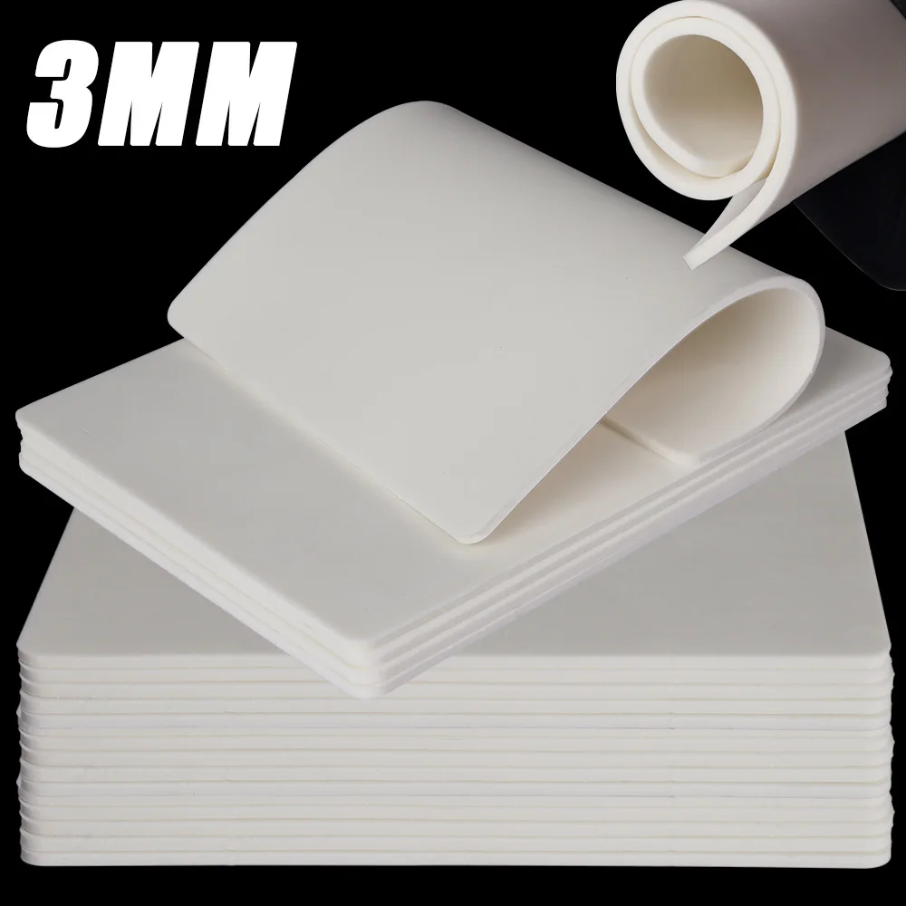 15/10/8/5/3/1pcs White Tattoo Practice Skin 3mm Big Blank Silicone Fake Skin Eyebrow Beginner Trainning Skin Tattoo Accessories
