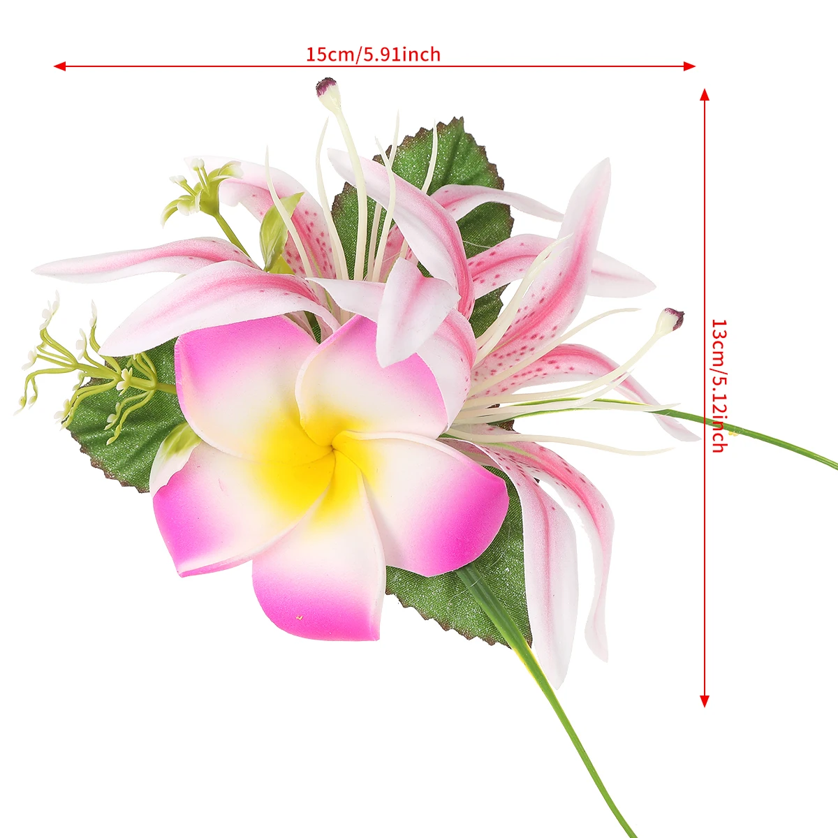 Fermaglio per capelli piccolo con fiore a uovo in stile bohémien, fiori artificiali, mollette per capelli, fermaglio da sposa, accessorio per capelli da spiaggia per donne, accessori per le vacanze_voghion.com