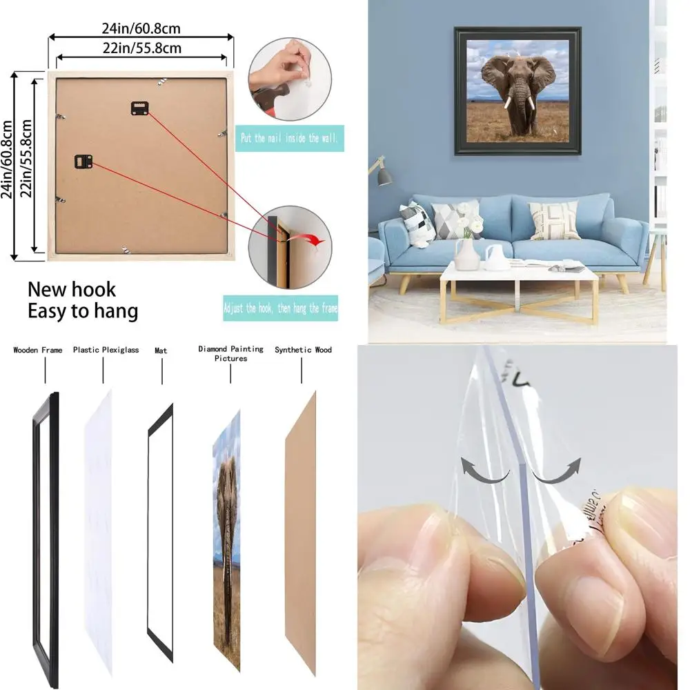 

Рамка для фотографий из массива дерева 22x22 с черным матовым покрытием для фото 20x20 или 22x22 без матового покрытия