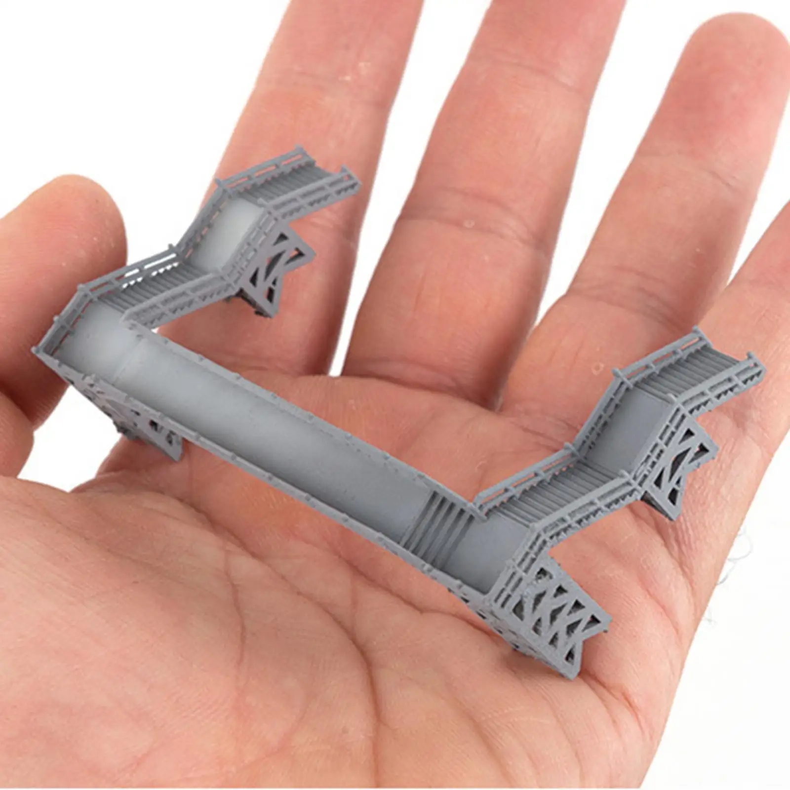 1/87 Scale DIY Train Railway Kits Footbridge for Train Railway Accessories