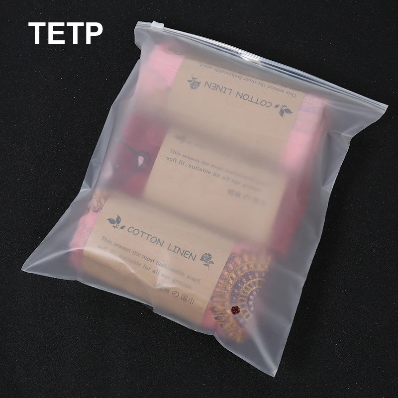 

TETP 10Pcs Frosted Scarf Packaging Zipper Bags Home Wardrobe Clothes Pants Coat Storage Organizer Reclosable With Air Hole