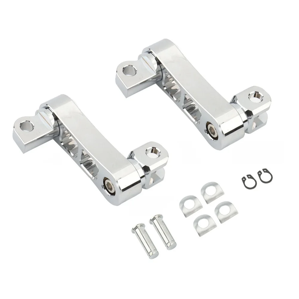 Aluminum Footpeg Kit Adjustable Extension Brackets Motorcycle Accessories Black Bolt On Motorcycle Footpeg Kit