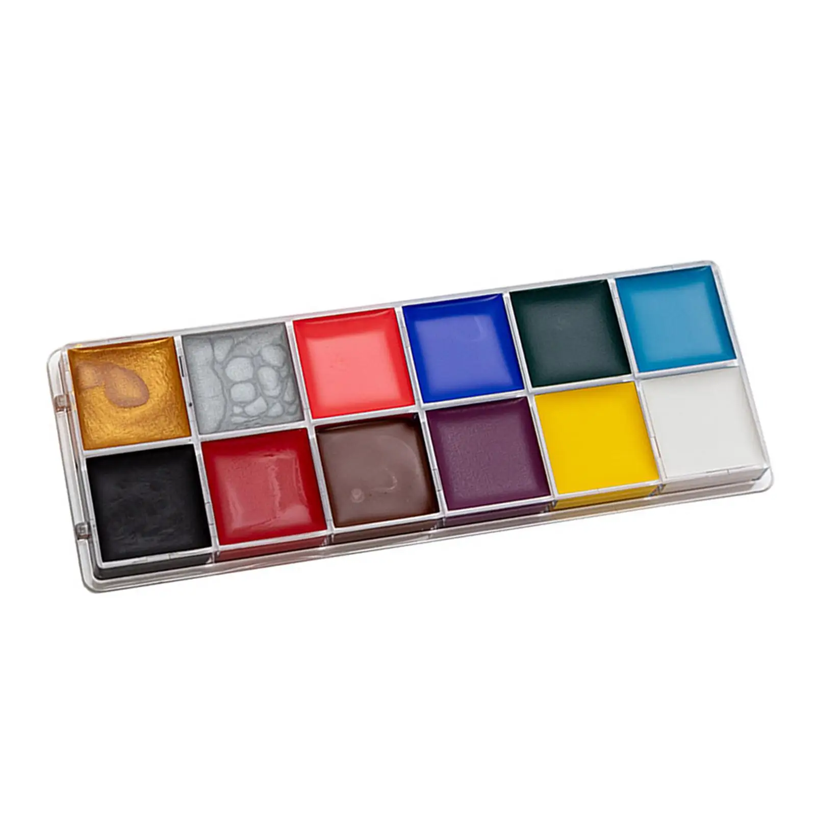 Face Body Paint Painting Palette 12 Colors Professional Face Paint Pigment for Halloween Festival Makeup Stage Performance Party