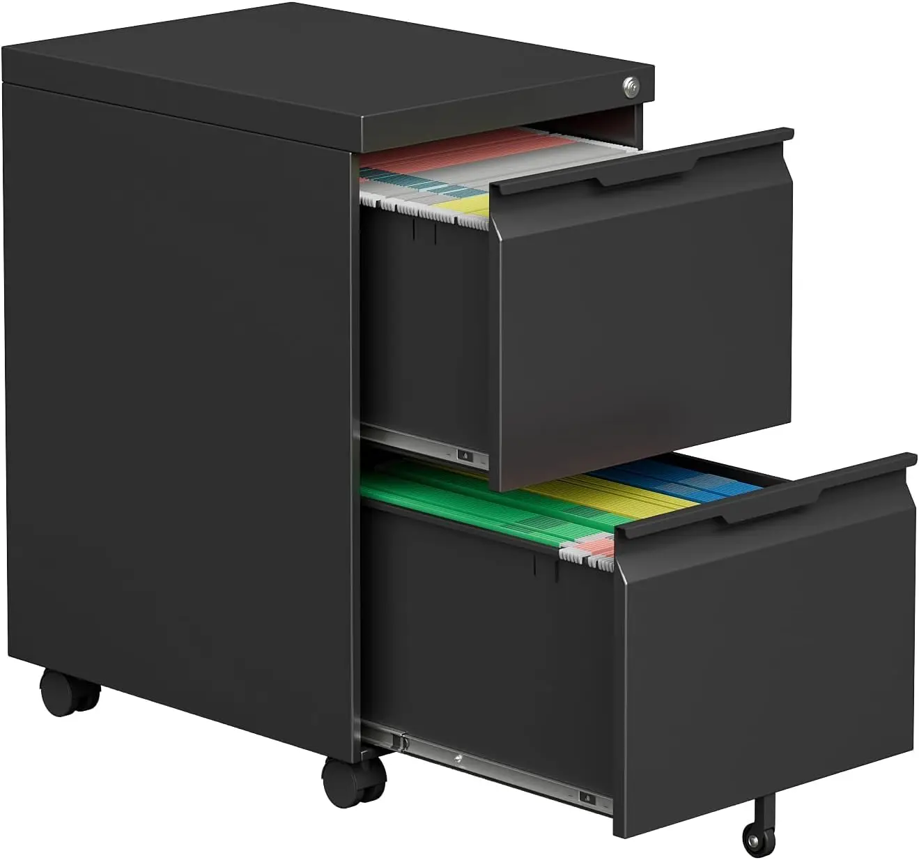 

Мобильный шкаф для документов с 2 ящиками, на колесиках и с замком, передвижное хранилище под столом для файлов форматов Letter/Legal/A4, на заказ