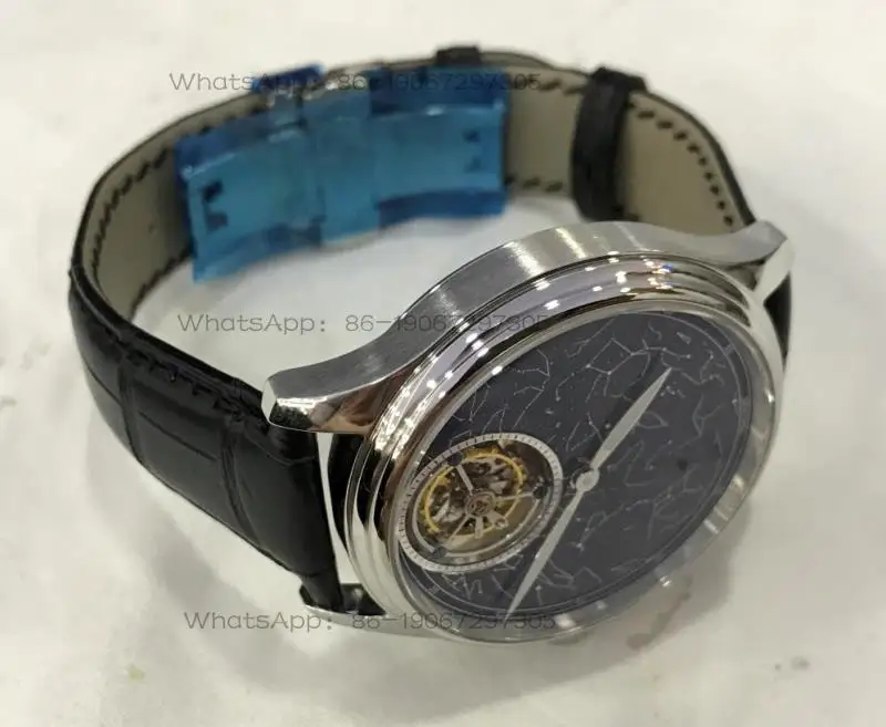 Magic City Watch StoreST8230 Watch Enamel Starry Sky Surface American Alligator Leather! Men's Watch Tianjin Tourbillon Movement