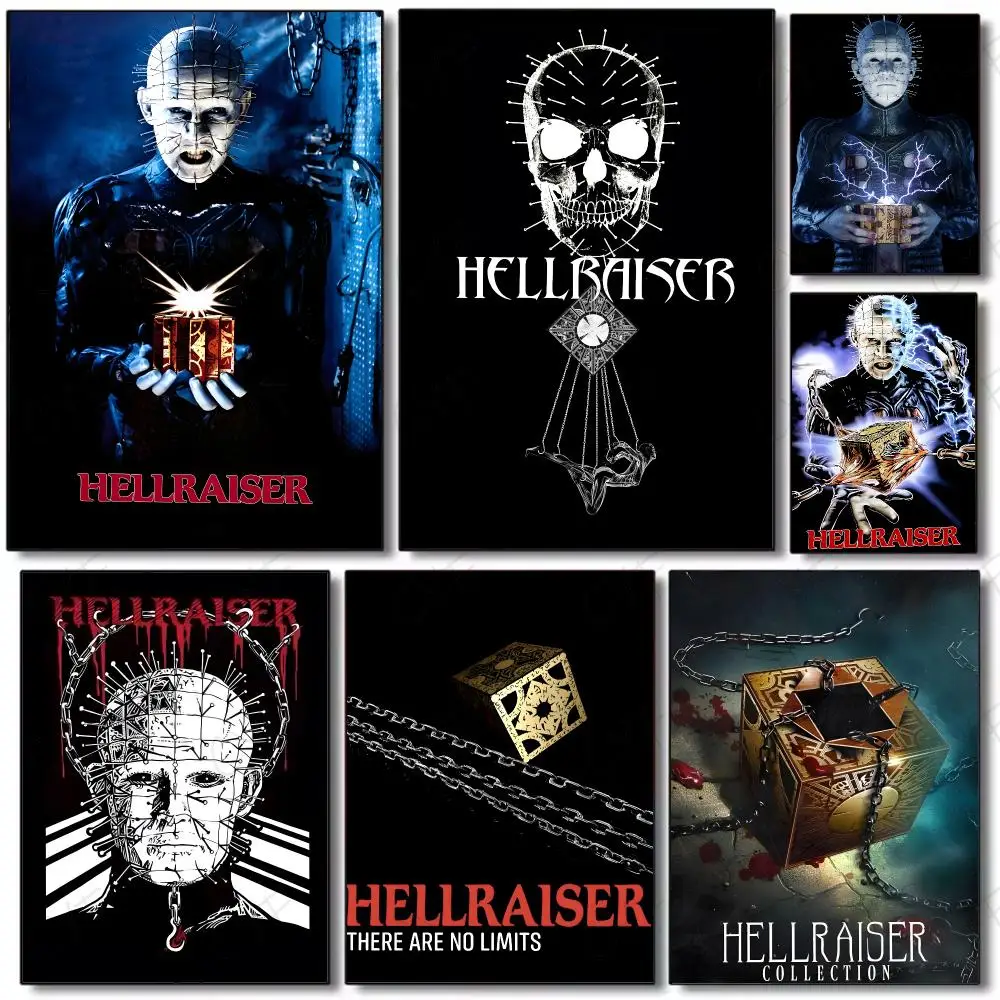 Dark Fantasy Franchise H-Hellraiser Poster Painting Wall Art Mural for Living Room Home Decor and Gifts