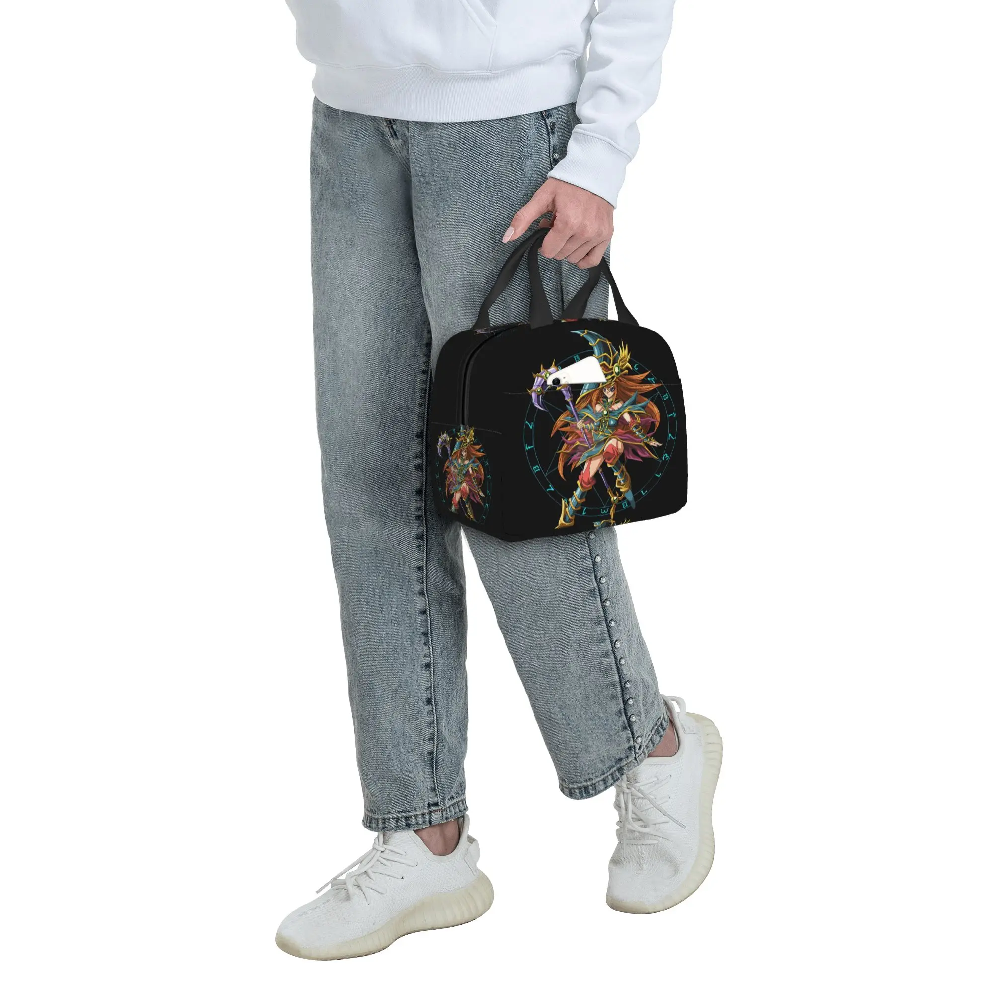 Custom Y-Yus Gi O-Ohs Portable Lunch Box Leakproof Anime Card Game Manga Thermal Cooler Food Insulated Lunch Bag Office Work view 5