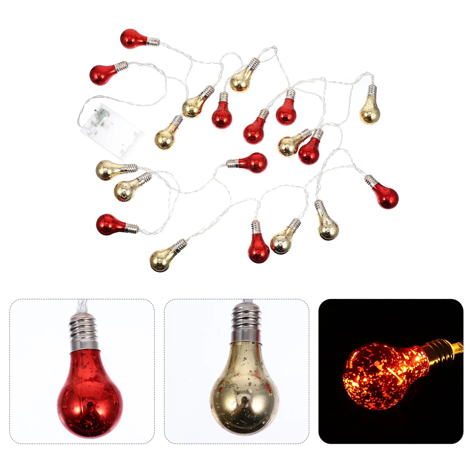 1 قطعة كرة عيد الميلاد LED سلسلة مصابيح تصميم خاص عيد الميلاد الكرة ضوء سلسلة ديكور للمنزل حديقة فناء الحفلات #4