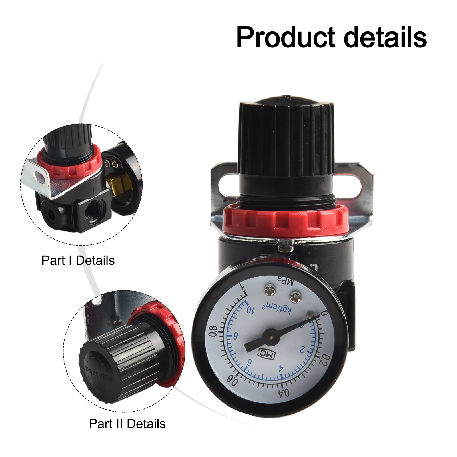 Pressure Regulator Controller AR2000 with Strap Bracket for Air For compressors 0 05 to 0 95Mpa Adjustable Range