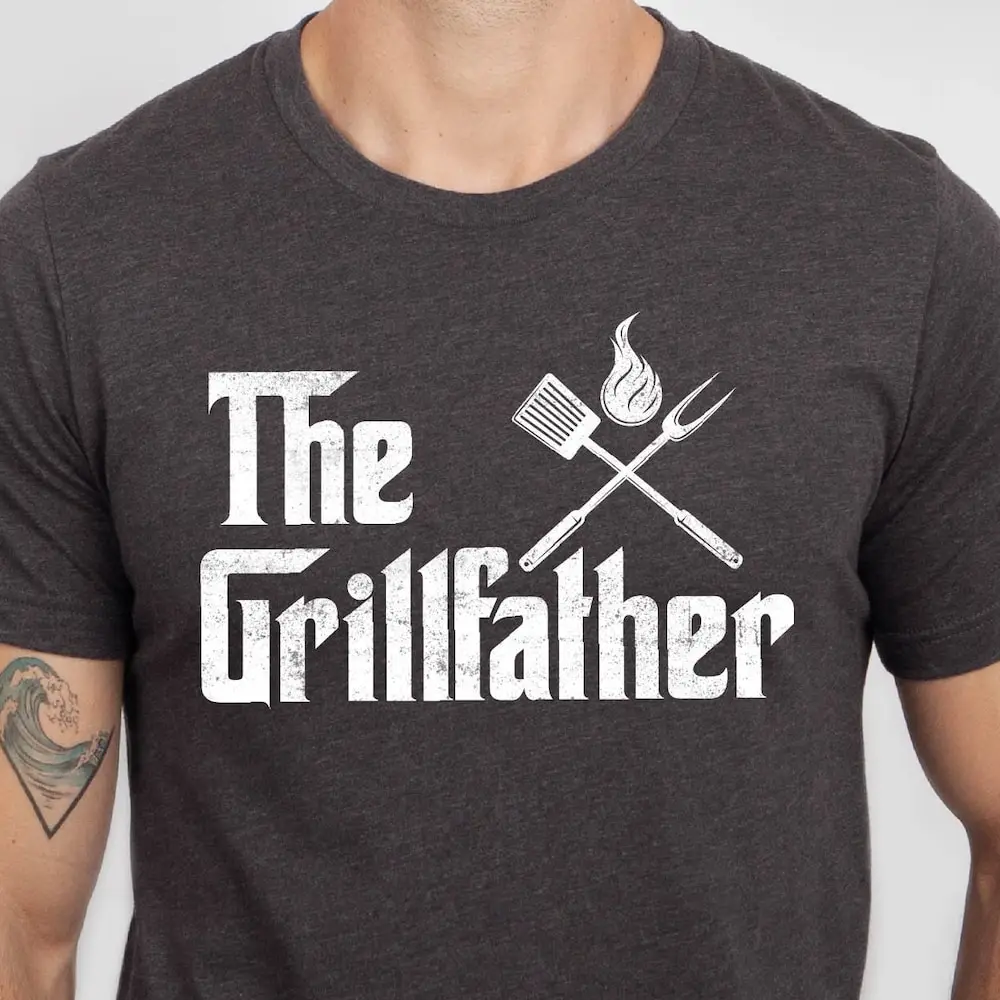 The Grillfather T Shirt Grill Master Dad Fathers Day Father Picnic Lover Funny