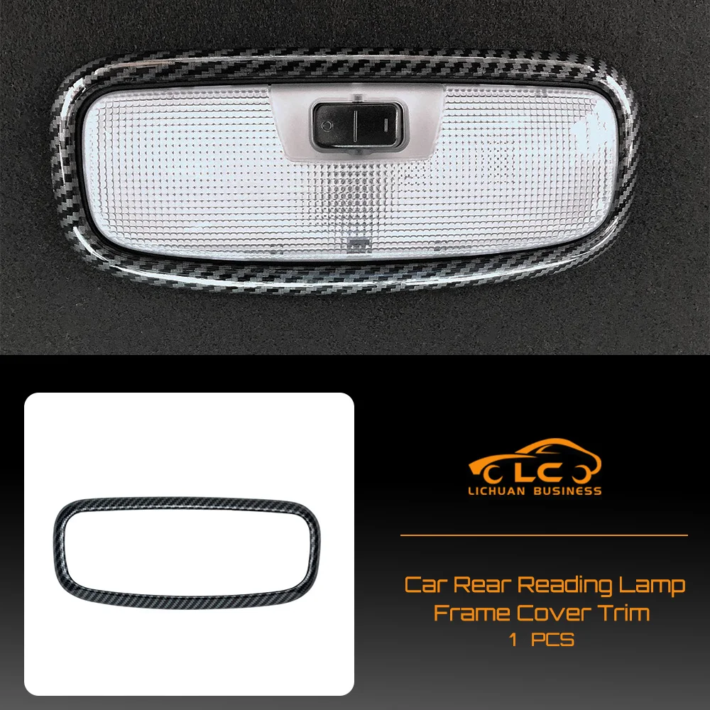 

1pc Rear Reading Lamp Frame Cover Trim ABS Carbon Fiber Color Interior Decorative for Ford RANGER 2015 - 2021