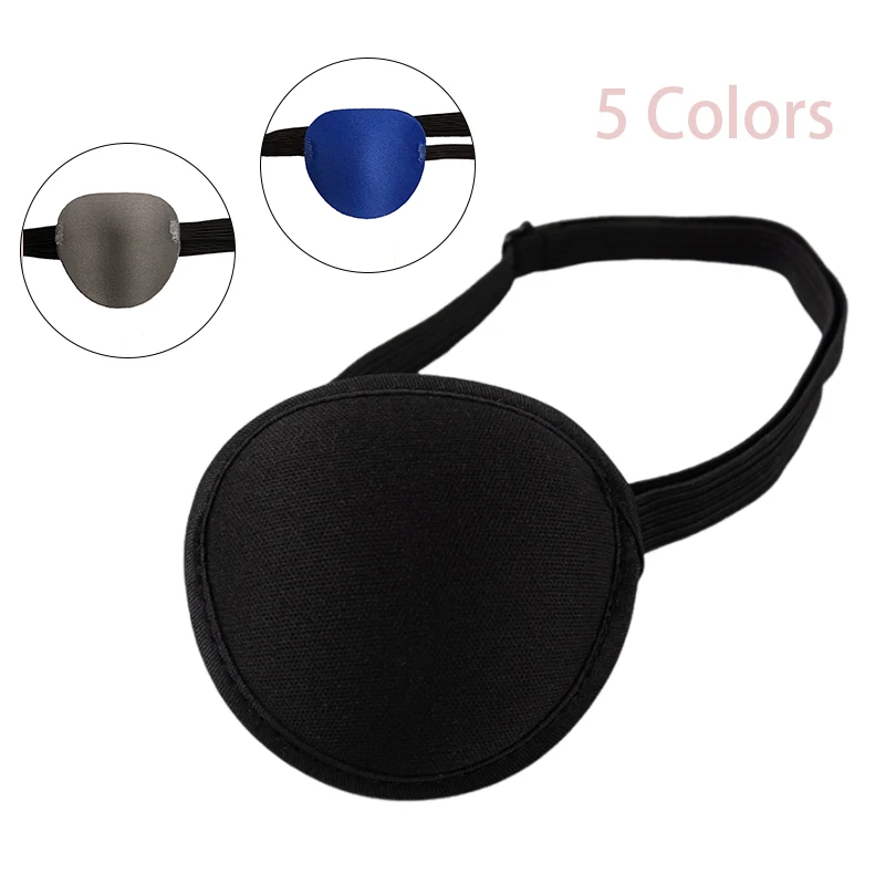 1Pc Pirate Eye Patch Unisex Single Eye Patch Eyepatch One Eye Washable Adjustable Concave Eye Patch Kid Pirate Cosplay Costume