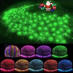 Ue/eua plug guirlandas de natal led string luzes líquidas de natal fada festa de natal jardim decoração de casamento cortina luz 220v/110v