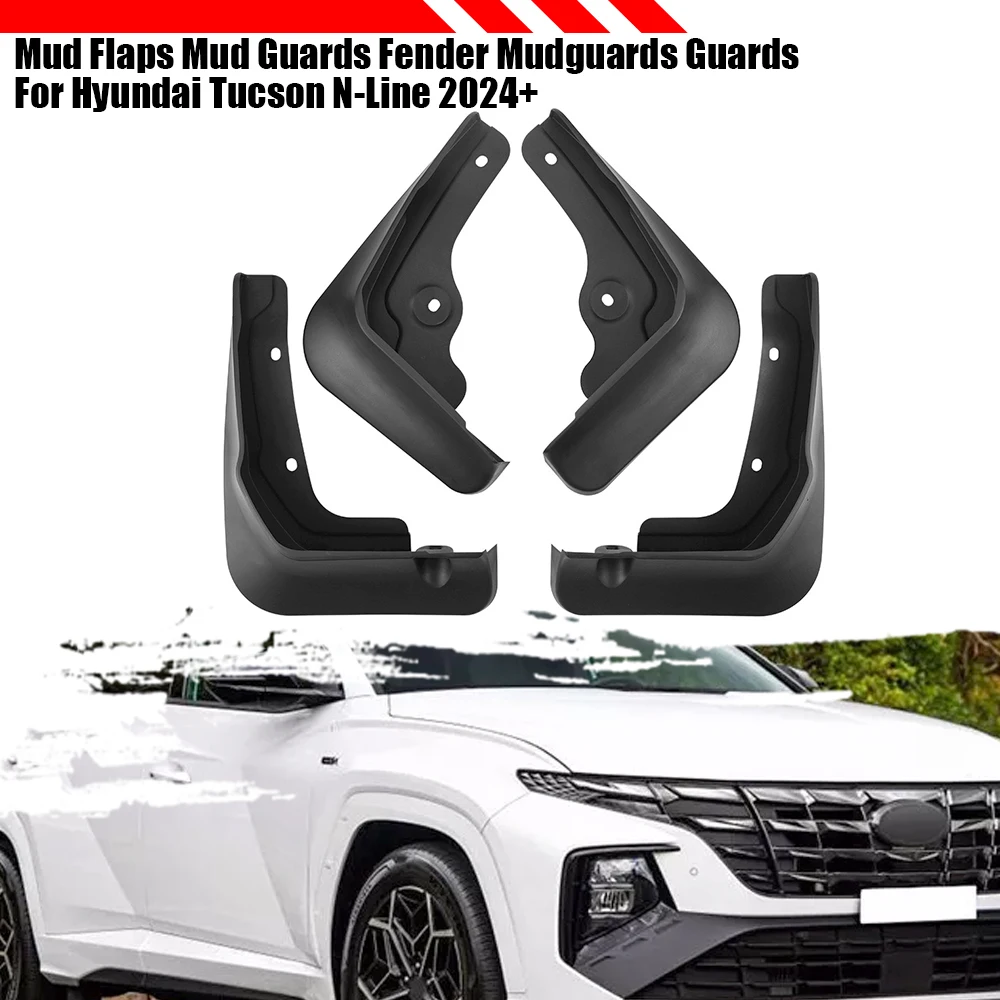 

4x Fender For Hyundai Tucson N-Line 2024+ Facelift Mud Flaps Splash Guard Mudguards MudFlaps Front Rear Styling Car Accessories