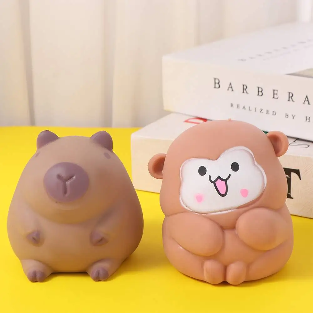 

TPR Капибара Сжимающая игрушка Медленный отскок Эластичная форма капибары Сжимаемый мяч Ручная работа Мультяшная обезьяна Непоседающие игрушки Забавная игрушка