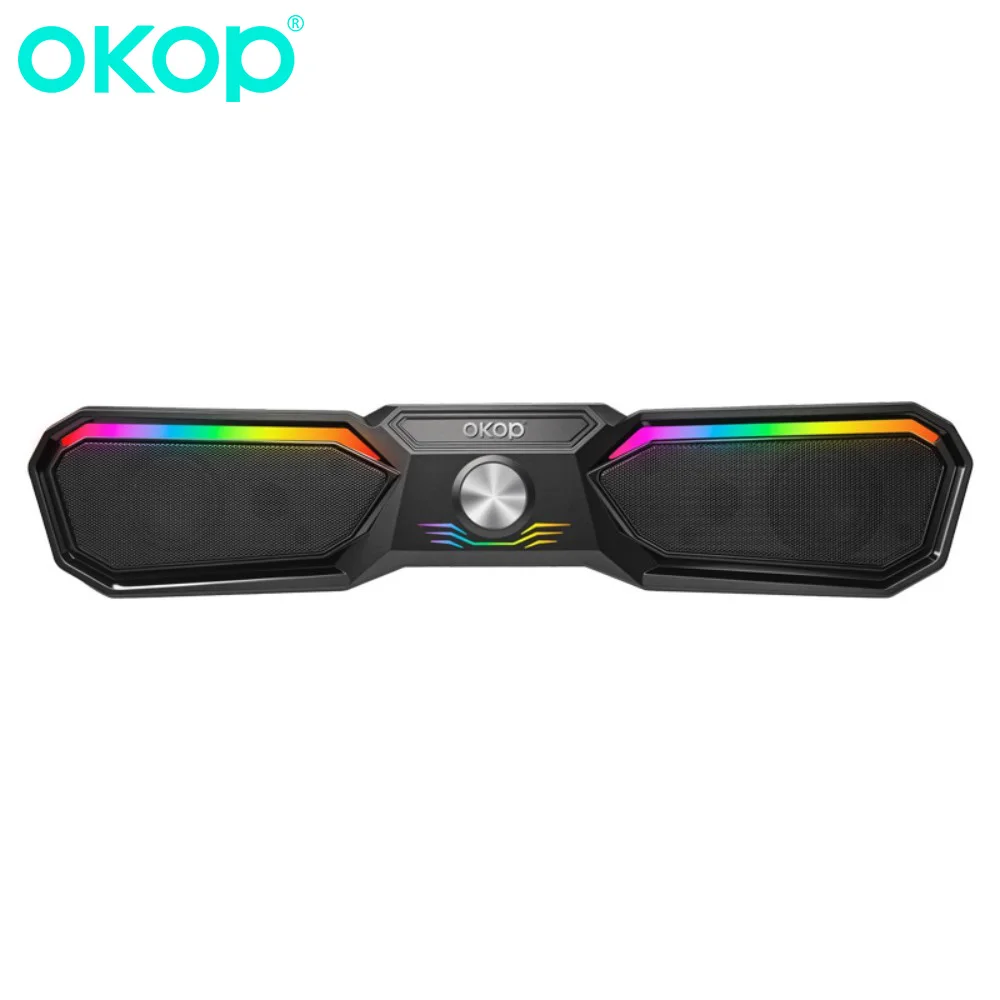 

OKOP Bluetooth speaker, new long strip home outdoor portable subwoofer dual speaker wireless speaker, party, fitness, 블루투스 스피커