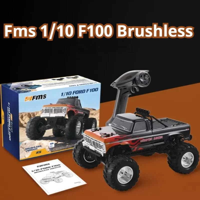 new Fms 1/10 Ford F100 Brushless Rc Car 2Wd High Speed Offroad Drift Remote Control Monster Truck For Adult Outdoor Terrain