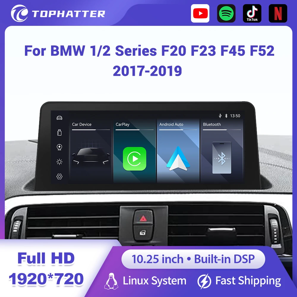 

Linux Display Multimedia Player for BMW Car 1 2 Series F20 F21 F22 F23 2012-2016 NBT GPS Carplay YouTube Touch Screen