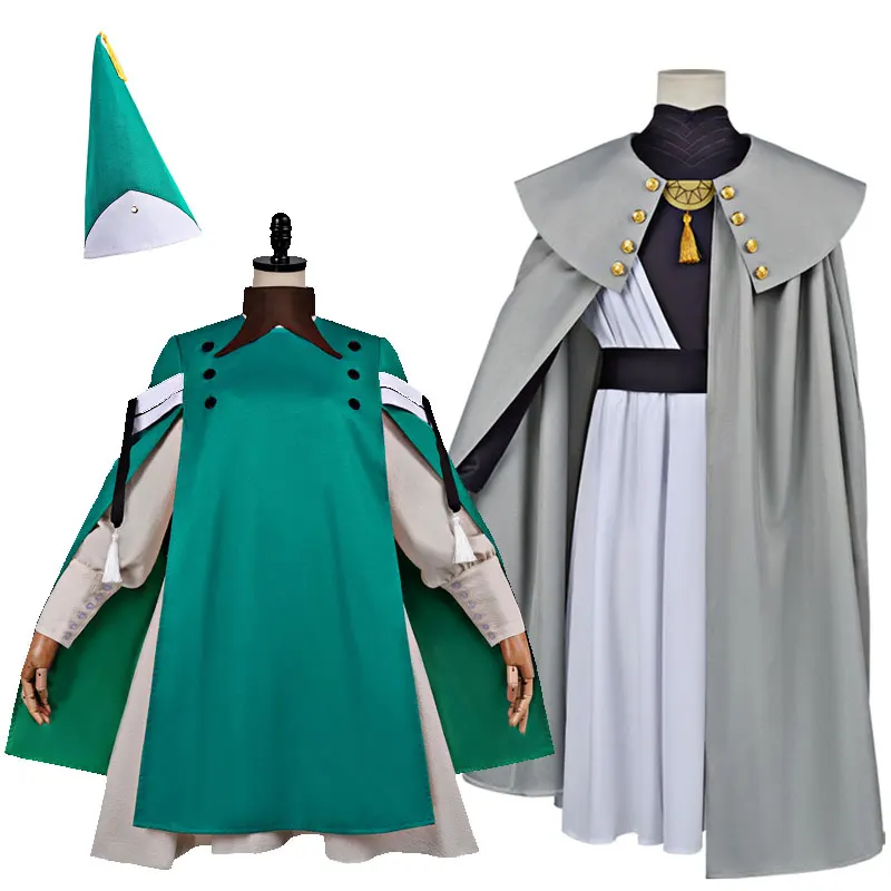Anime Witch Hat Coco Atelier Qifrey Cosplay Full Set Magician Uniform Dress Cloak Belt Outfits for Adults Halloween Costumes