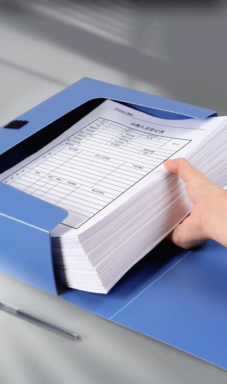 Thickened Large Capacity File Organizer For Desk Document File Box Storage Bag Standing Test Paper Bag 2.0cm 3.5cm 5.5cm 7.5cm