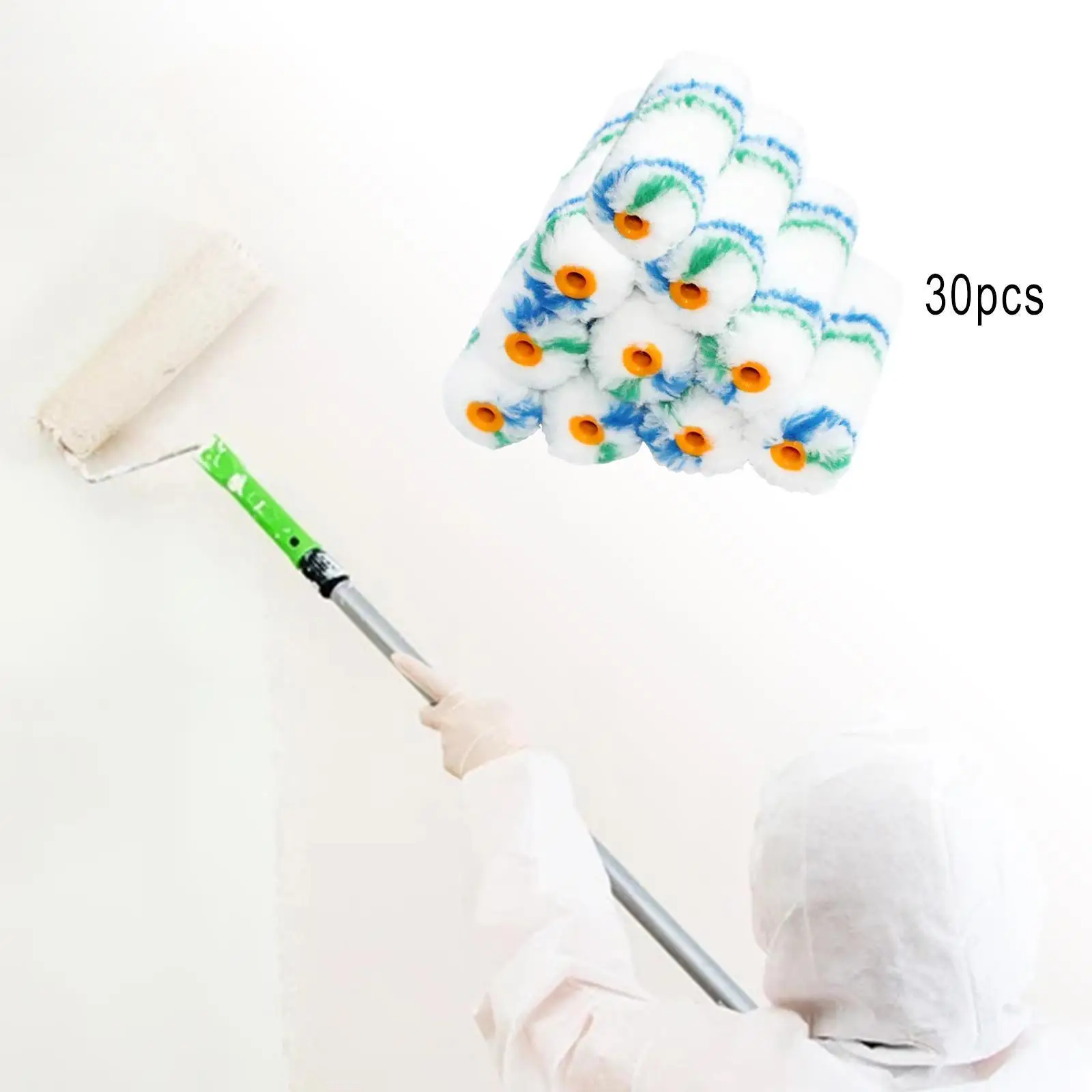 Wall Painting Roller Brush Cover Mini Contractor Nap Pattern Tool for Smooth Home Repair and Decoration