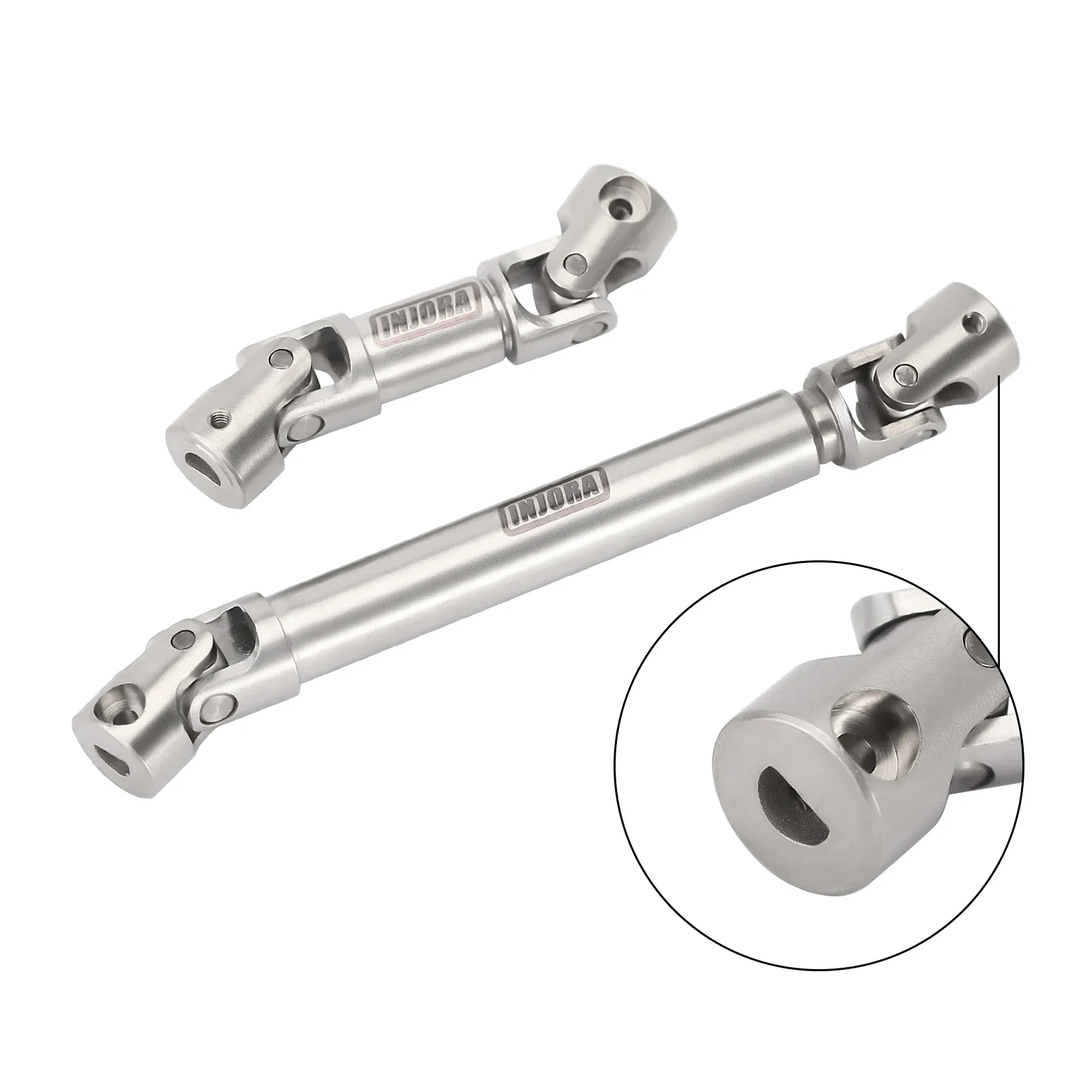 2PCS Stainless Steel Center D-Shaped Hole Drive Shaft For 1/24 RC Crawler Axial SCX24 Deadbolt