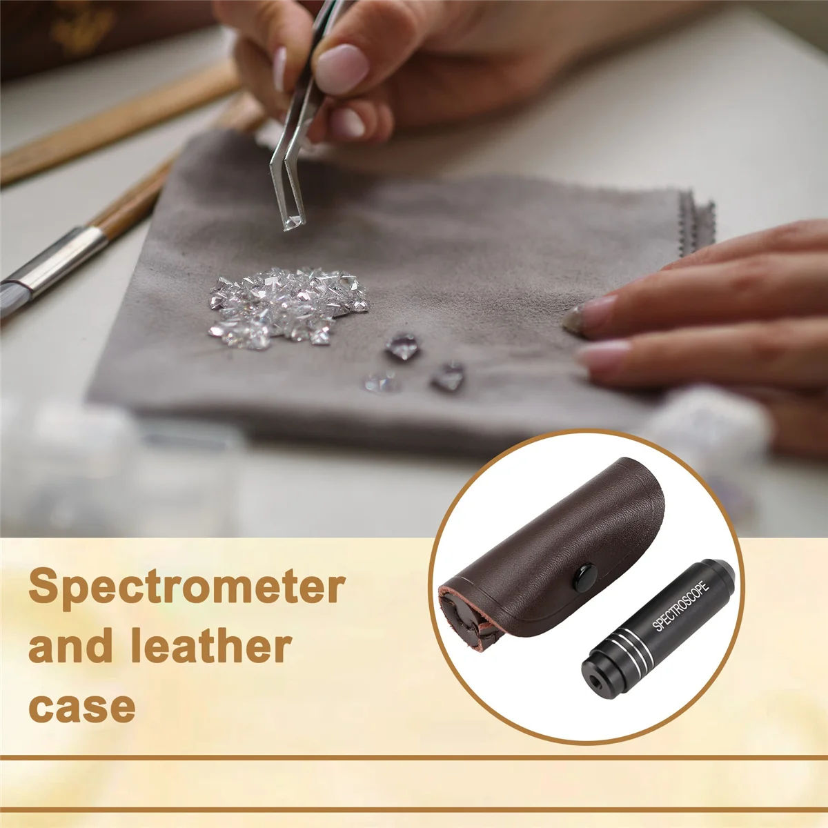 The New Pocket Gemological Spectroscope Diffraction 18mm in Diameter Medium Size Jeweller Gem Stone Tool