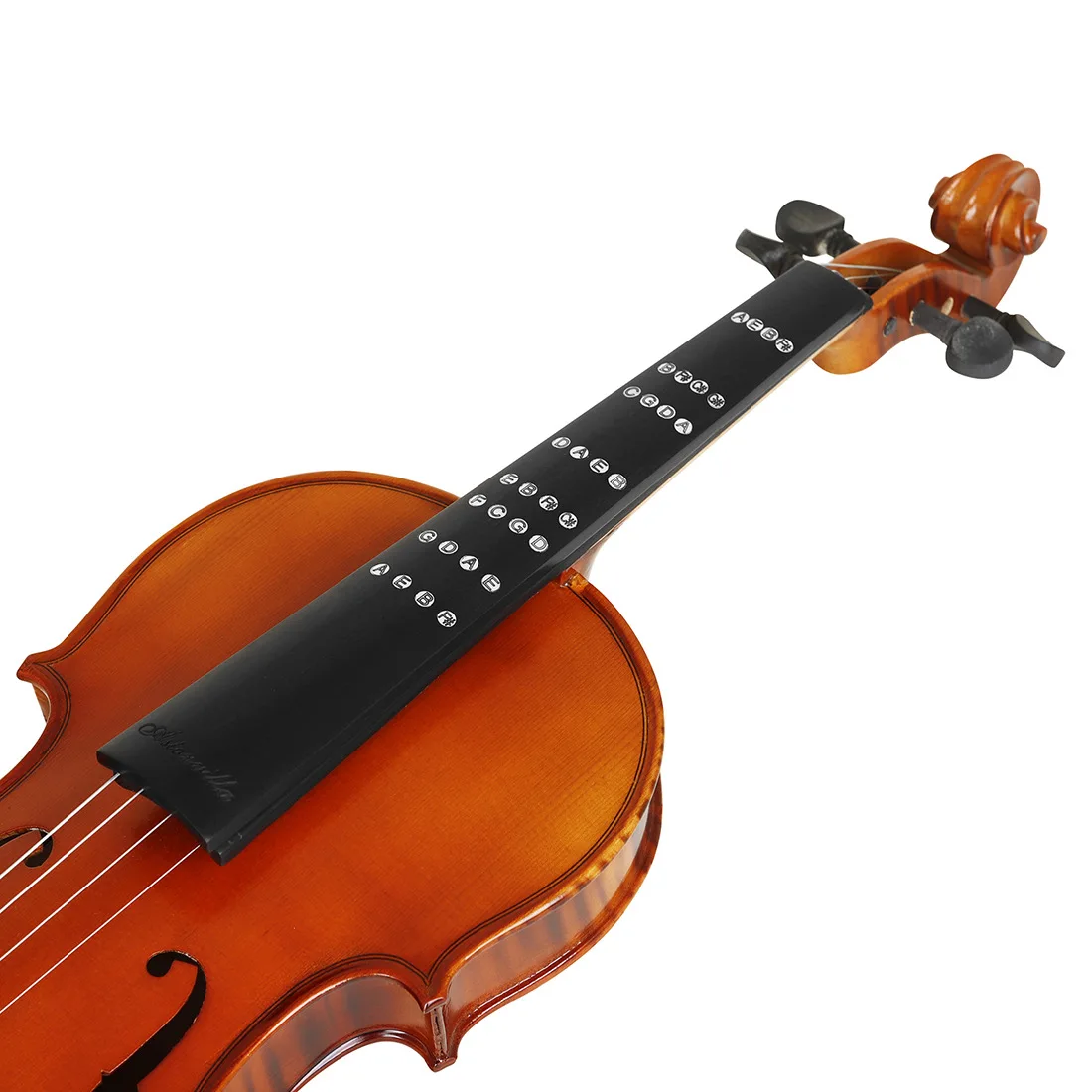 4/4 Violin Fingerboard with Music Symbols Ebony Fingerboard with Finger Position Marks Violin Accessory