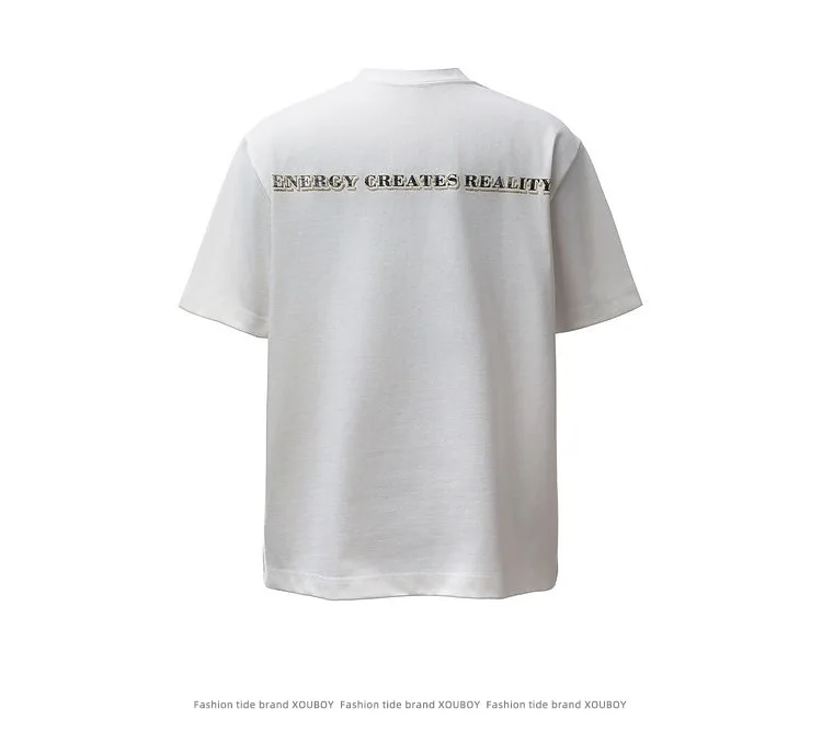 Men's High Street Printed Hip Hop T Shirts Fashion Streetwear Loose Fit Y2K Painted Tees For Male Baggy Short Sleeve Tops