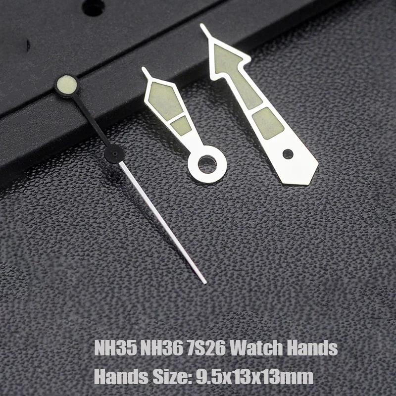 

NH35 NH35a hands skx007 hands Green Luminous Watch Pointer Fit For 7s26 NH36 NH35 movement SKX007 Hands Spare parts for watches