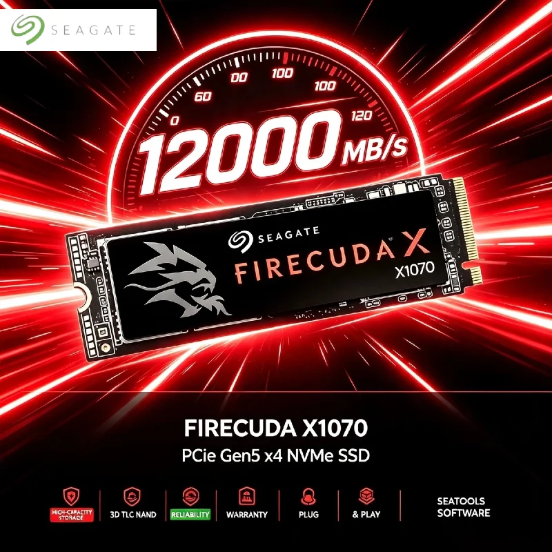 Seagate SSD 1TB 2TB 512GB NVMe PCIe Gen M.2 Internal Solid State Drive for Desktop Laptop Pro Max Speed Ultra Unit