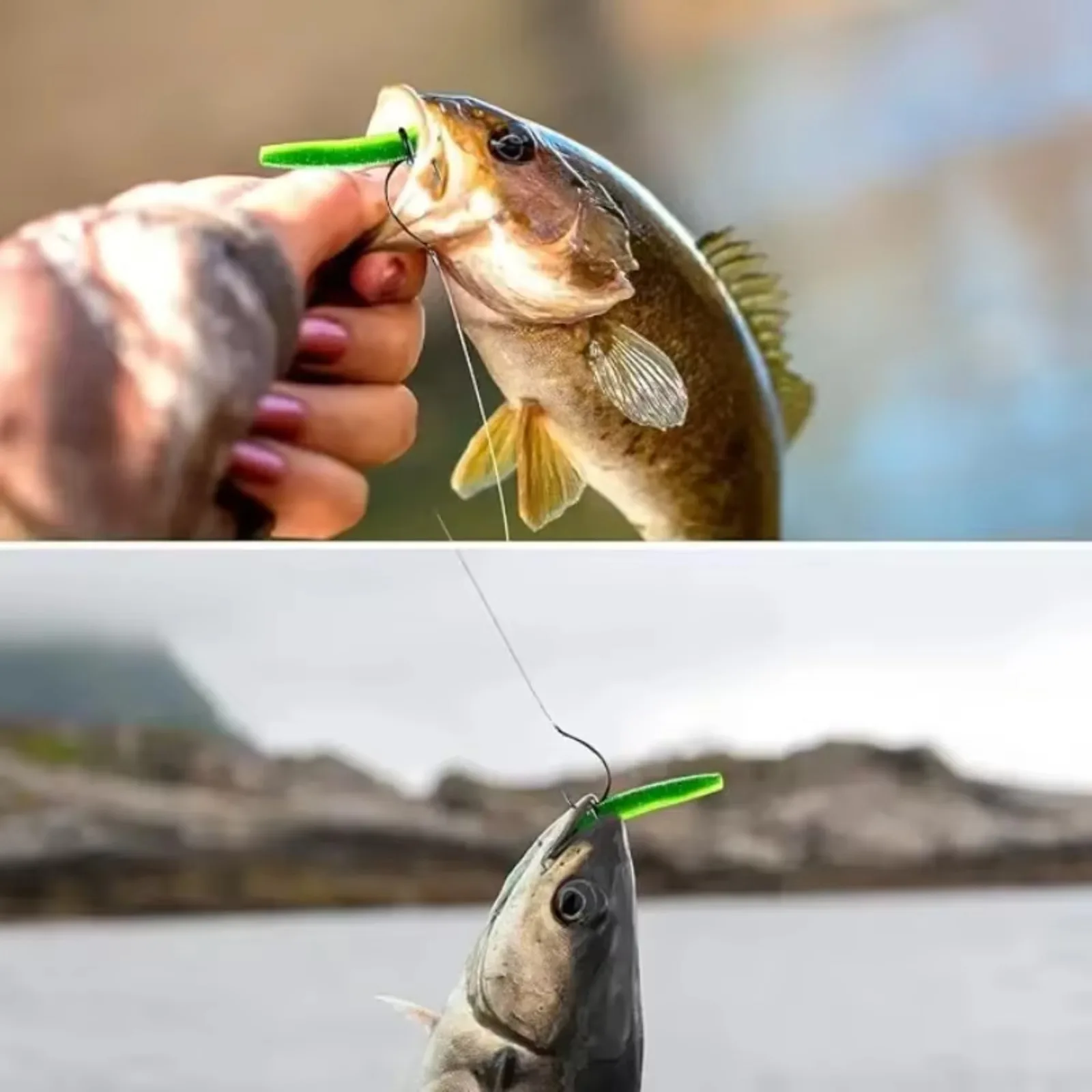 

Набор мягких приманок Goture: черви, джиг-воблеры, свимбейты с острыми крючками, рыболовный ящик для хранения, искусственные приманки, тонущие приманки