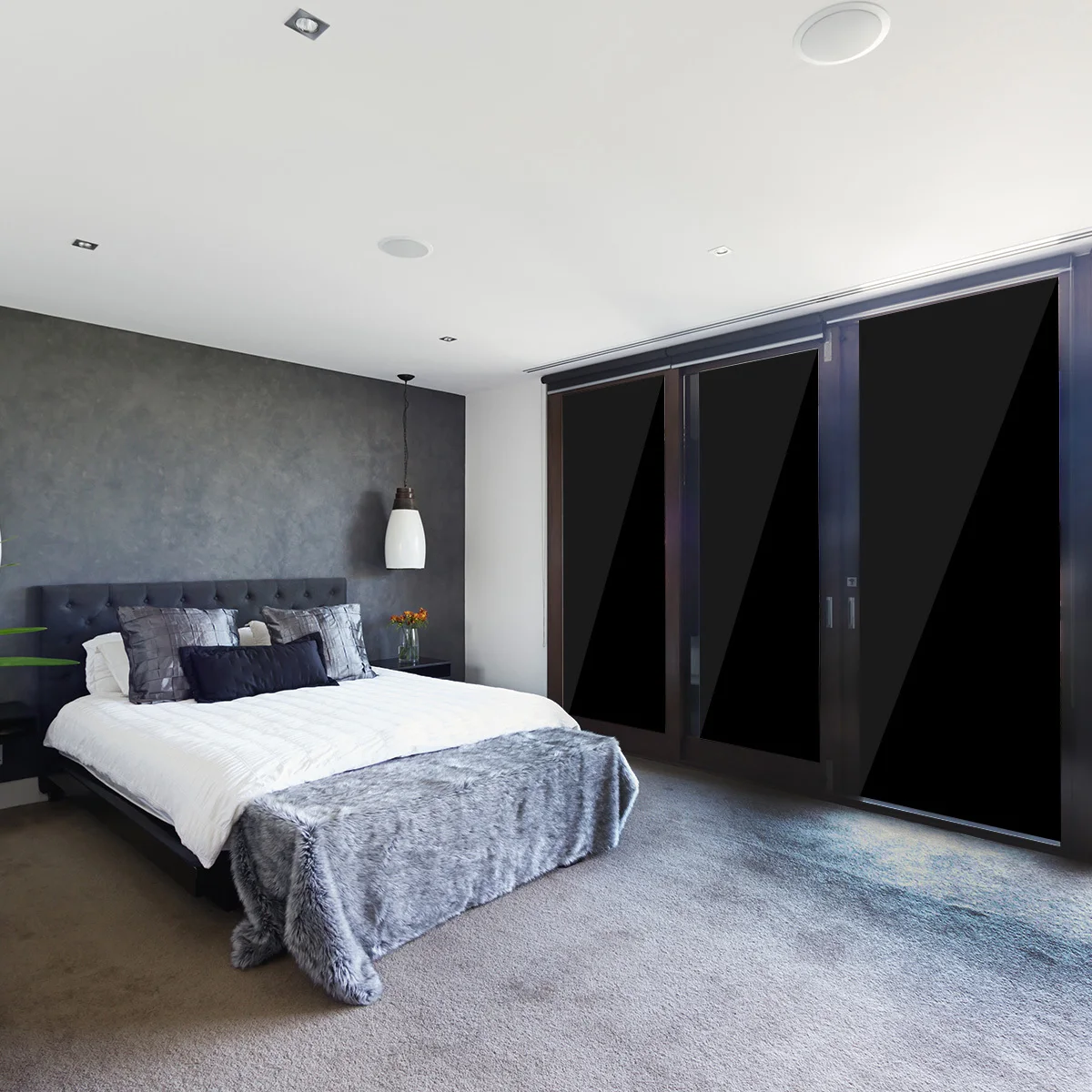 Alipis 1PC Lightproof Window Film PVC Glass Sticker Sunscreen for Office Home Decor Simple Privacy Film