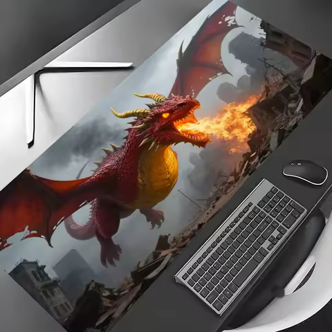Giant red flying dragon playmat Mouse Pad Desk Mat Gaming mat gamer pc accessories rubber anti-slip keypad expansion mousepad