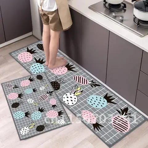 Stylish Minimalist Nordic Kitchen Floor Mat Rug Household Long Strip Door Mat Contemporary Home Decoration