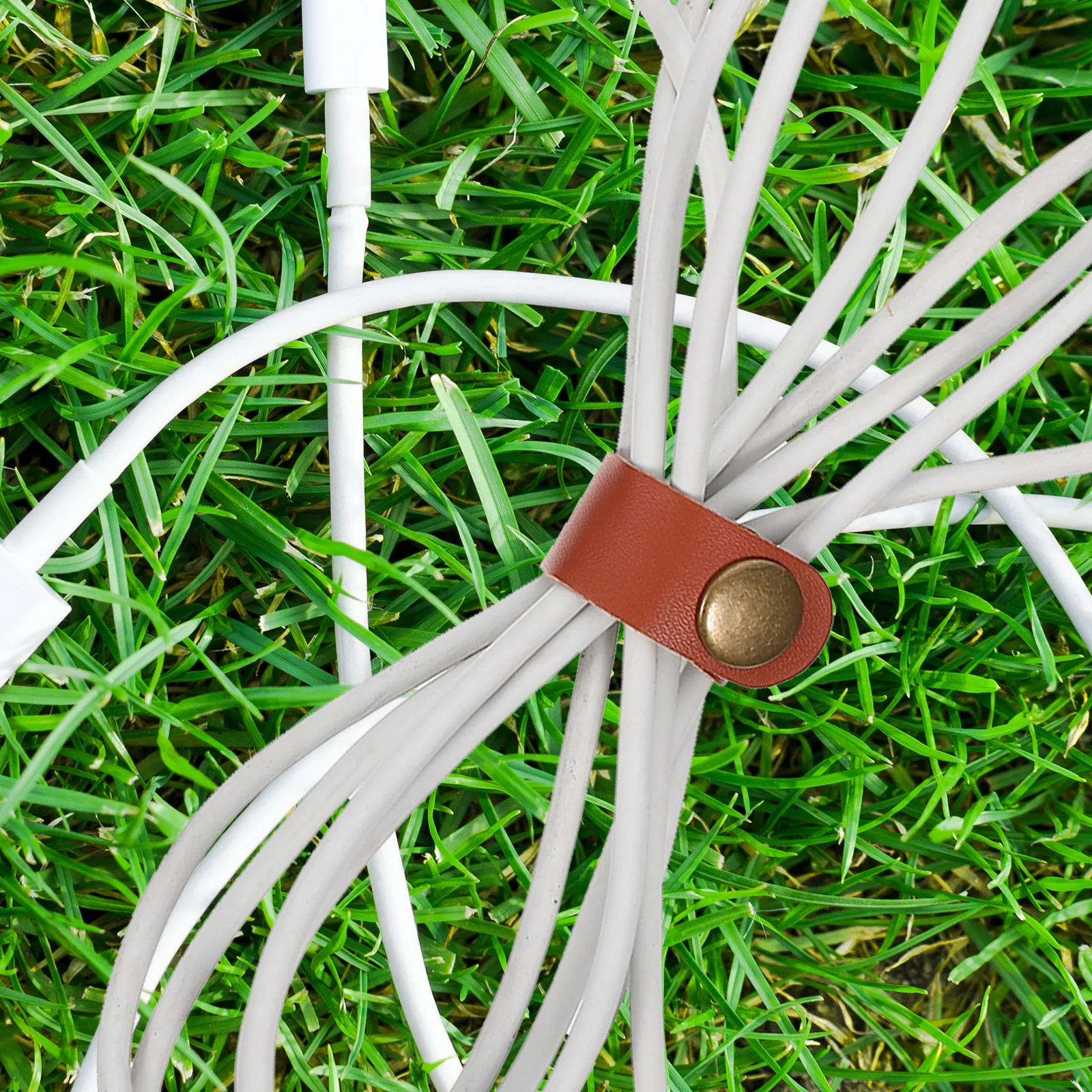 

50pcs Data Line Buckle Ties Pu Cord Organizer Cable Winder For Earphone Storage Travel Cord Keeper