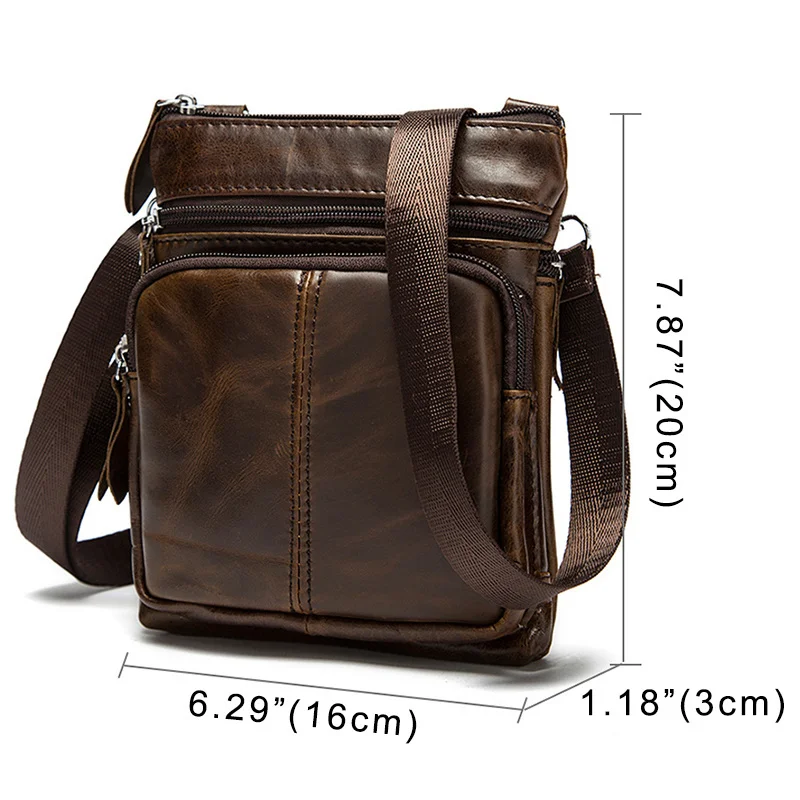 Newsbirds marsupio in pelle piccola Mini tracolla s cintura custodia per telefono di uomini maschio sigaretta s Crossbody