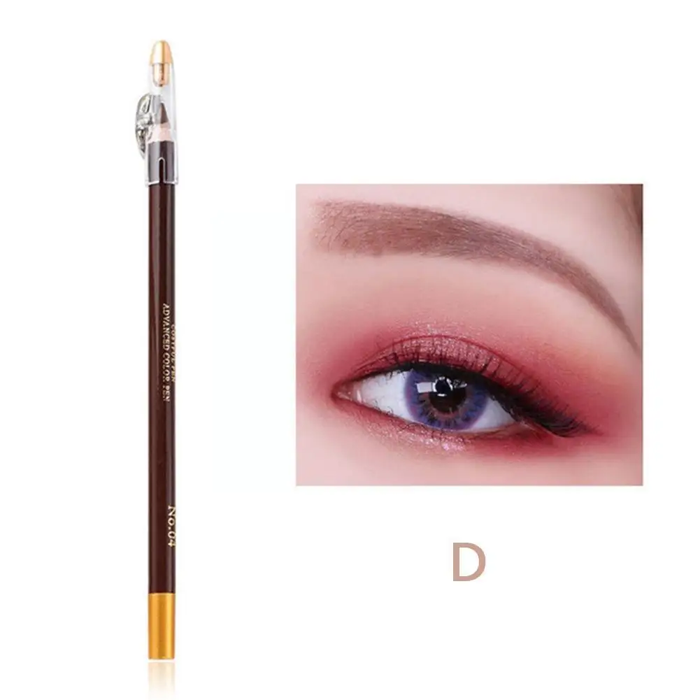 Waterproof Long-lasting Eyebrow Pencil With Sharpener Red Cosmetics Gray Black Lid New Proof Coffee Tools Sweat J3a2
